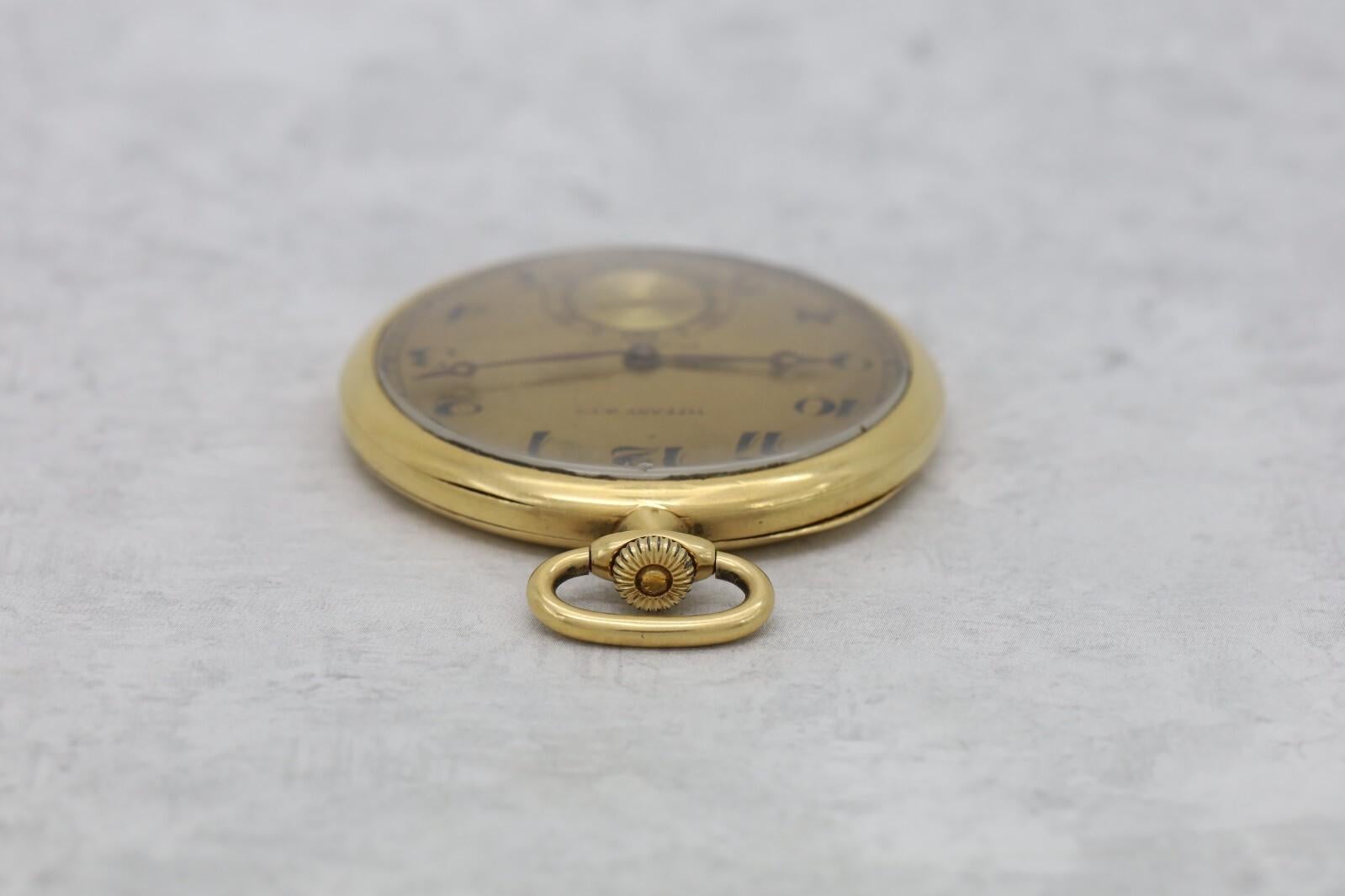 Tiffany & Co. Montre de poche vintage en or jaune 18 carats en vente 3