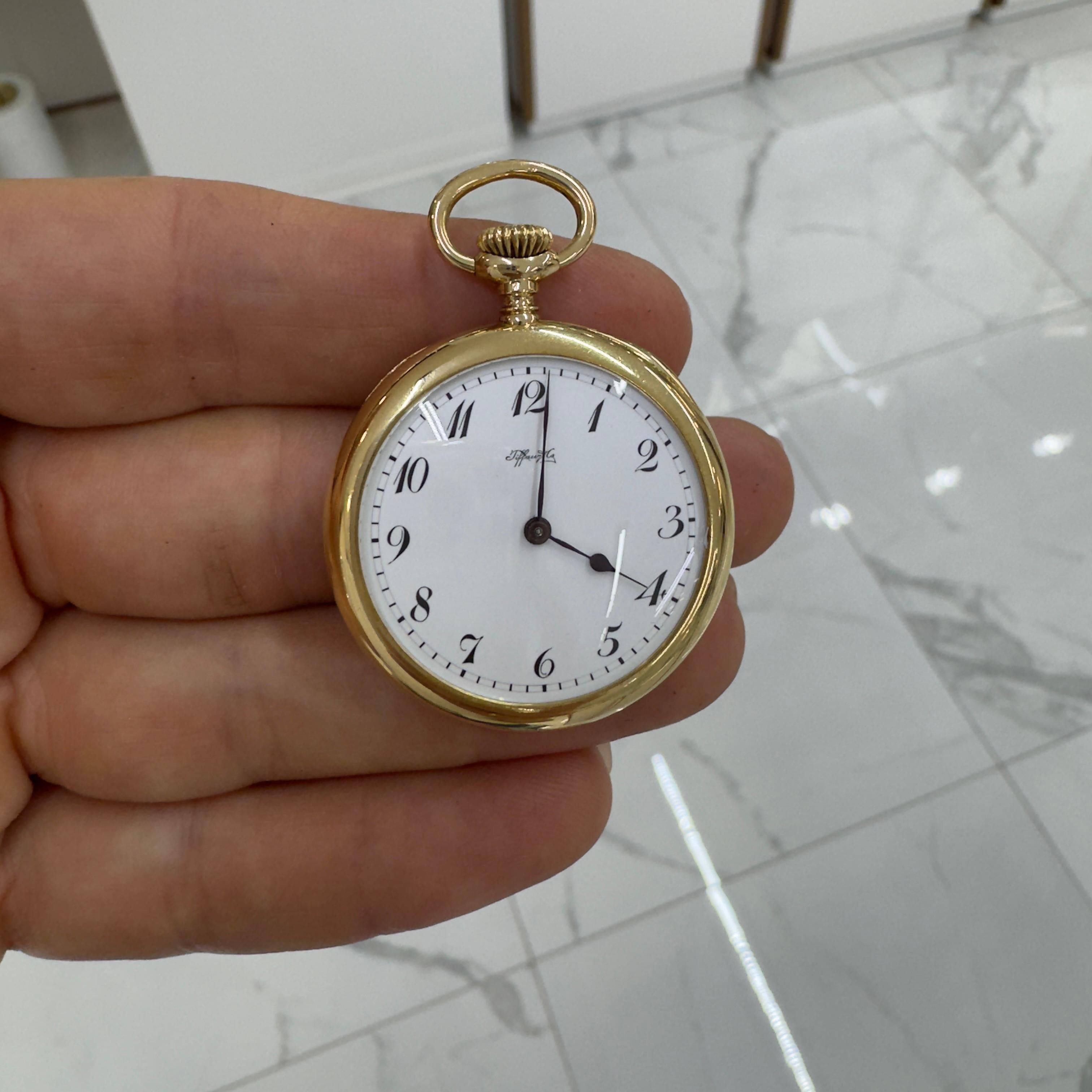 Vintage Tiffany & Co. 18 Karat Gelbgold-Taschenuhr, Vintage 4