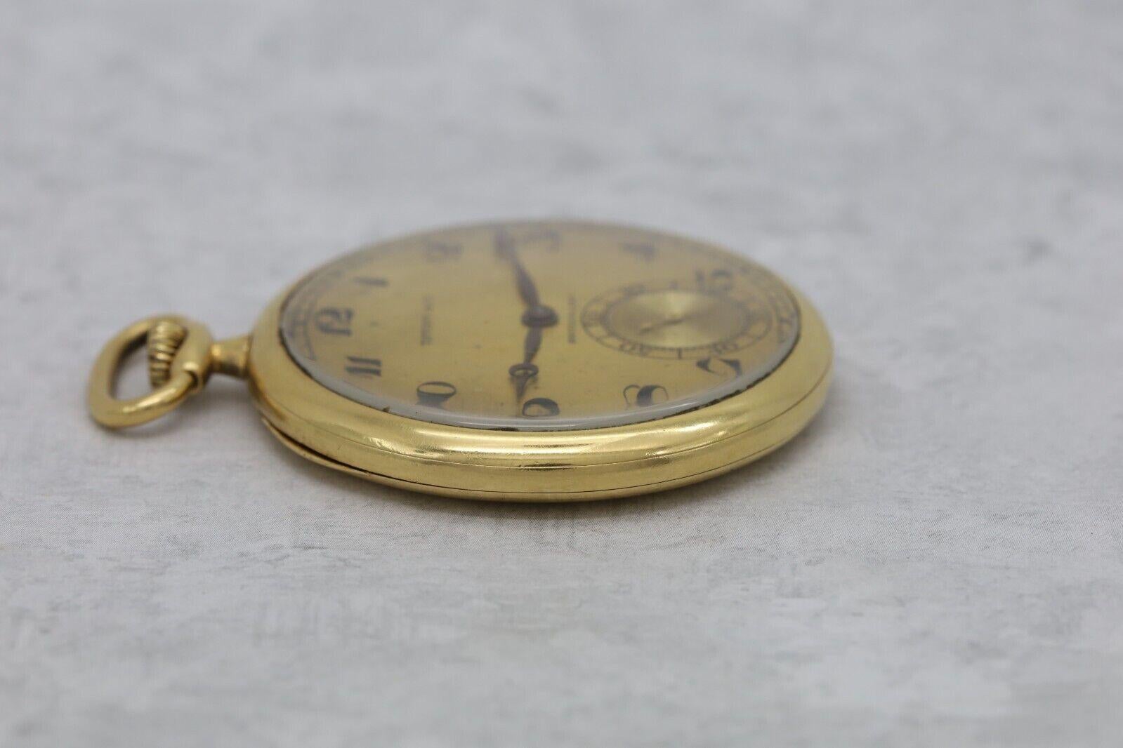 Tiffany & Co. Montre de poche vintage en or jaune 18 carats en vente 5