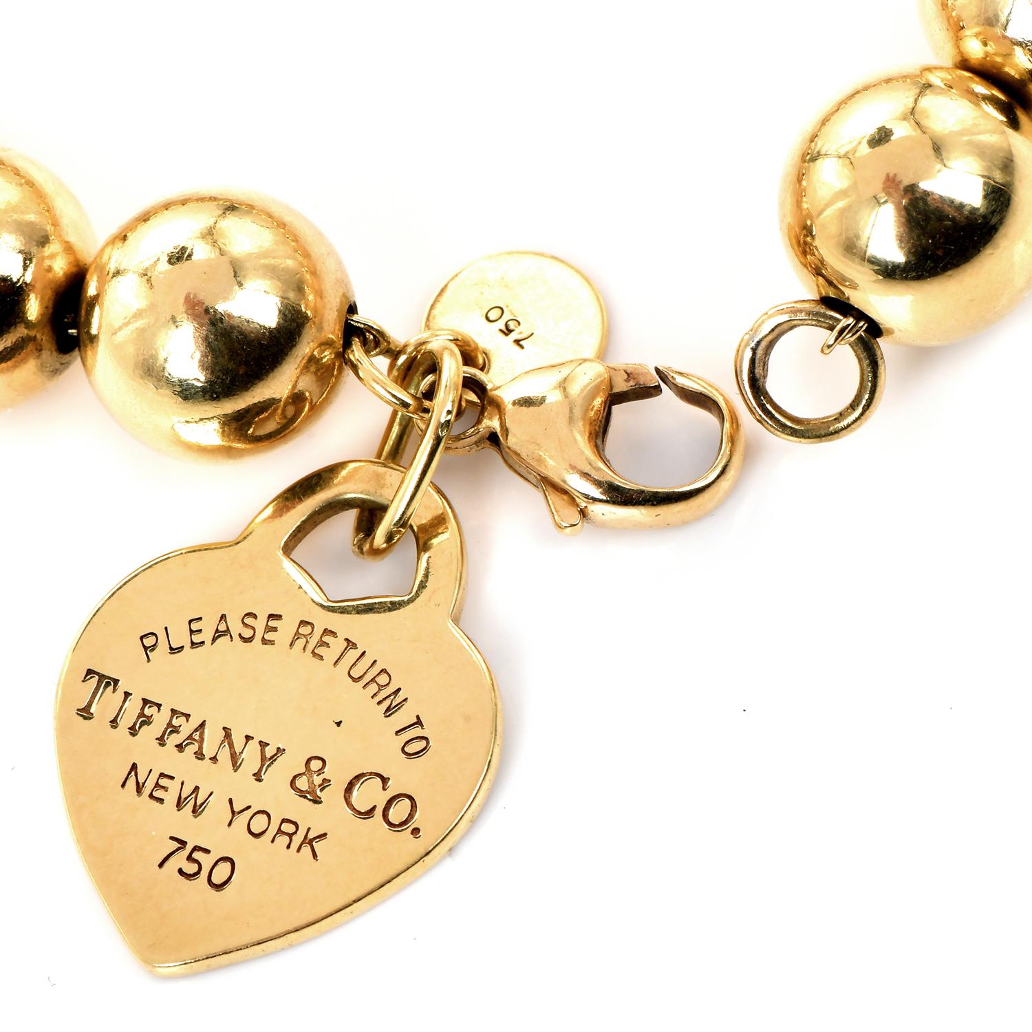 gold tiffany heart bracelet