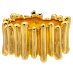 Vintage Tiffany & Co. 18K Yellow Gold Ribbed Band Ring