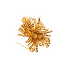 Vintage Tiffany & Co. 18K Yellow Gold Sea Anemone PIN Brooch