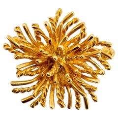 Vintage Tiffany & Co. 18K Yellow Gold Sea Anemone PIN Brooch