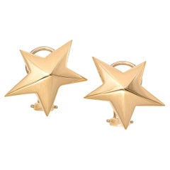 Vintage Tiffany & Co. 18K Yellow Gold Star Stud Earrings