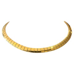 Vintage Tiffany & Co. 18K Yellow Gold Tubogas Collar Necklace