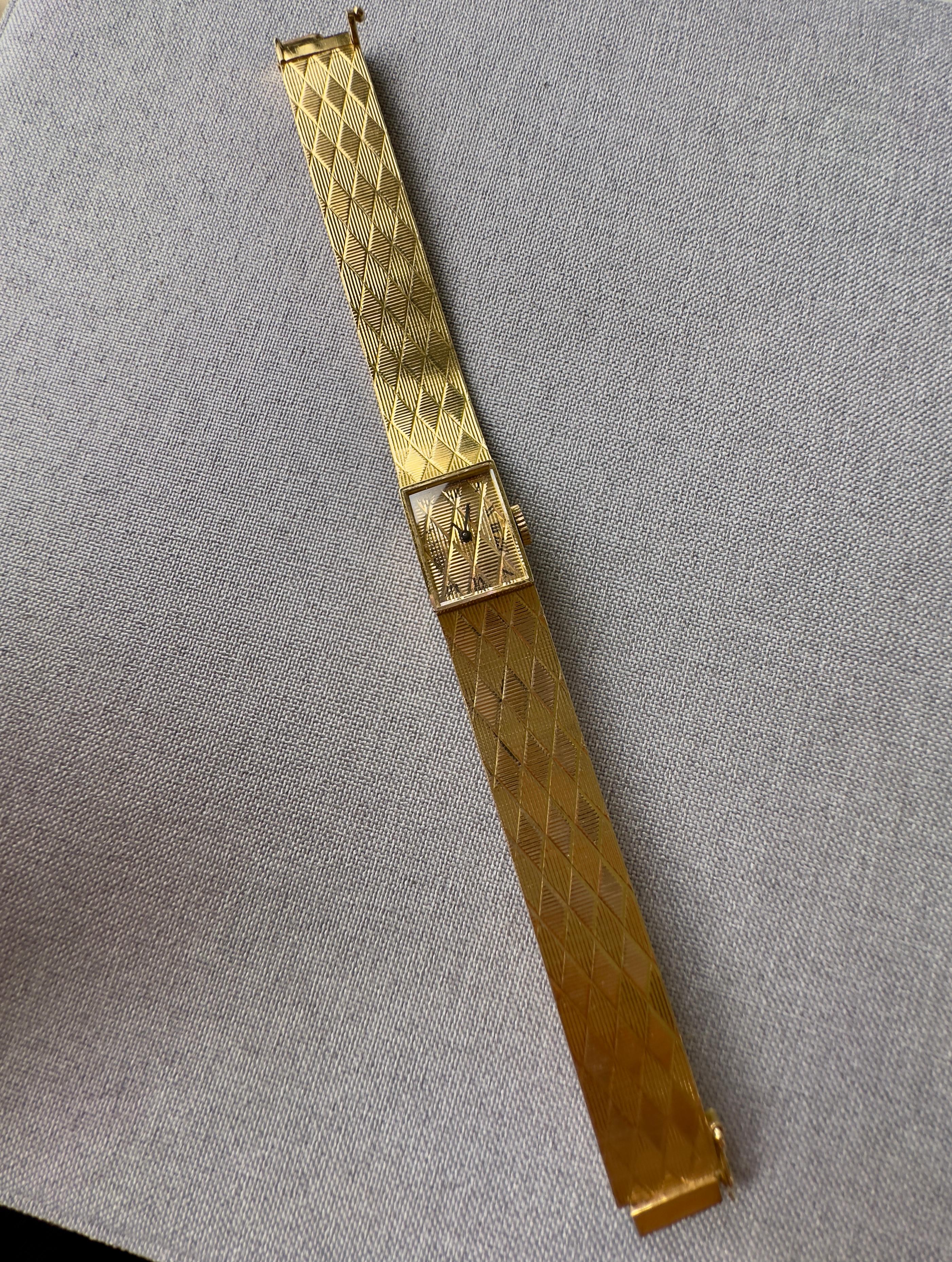Vintage Tiffany & Co. 18k Yellow Gold Watch Movado Movement For Sale 11