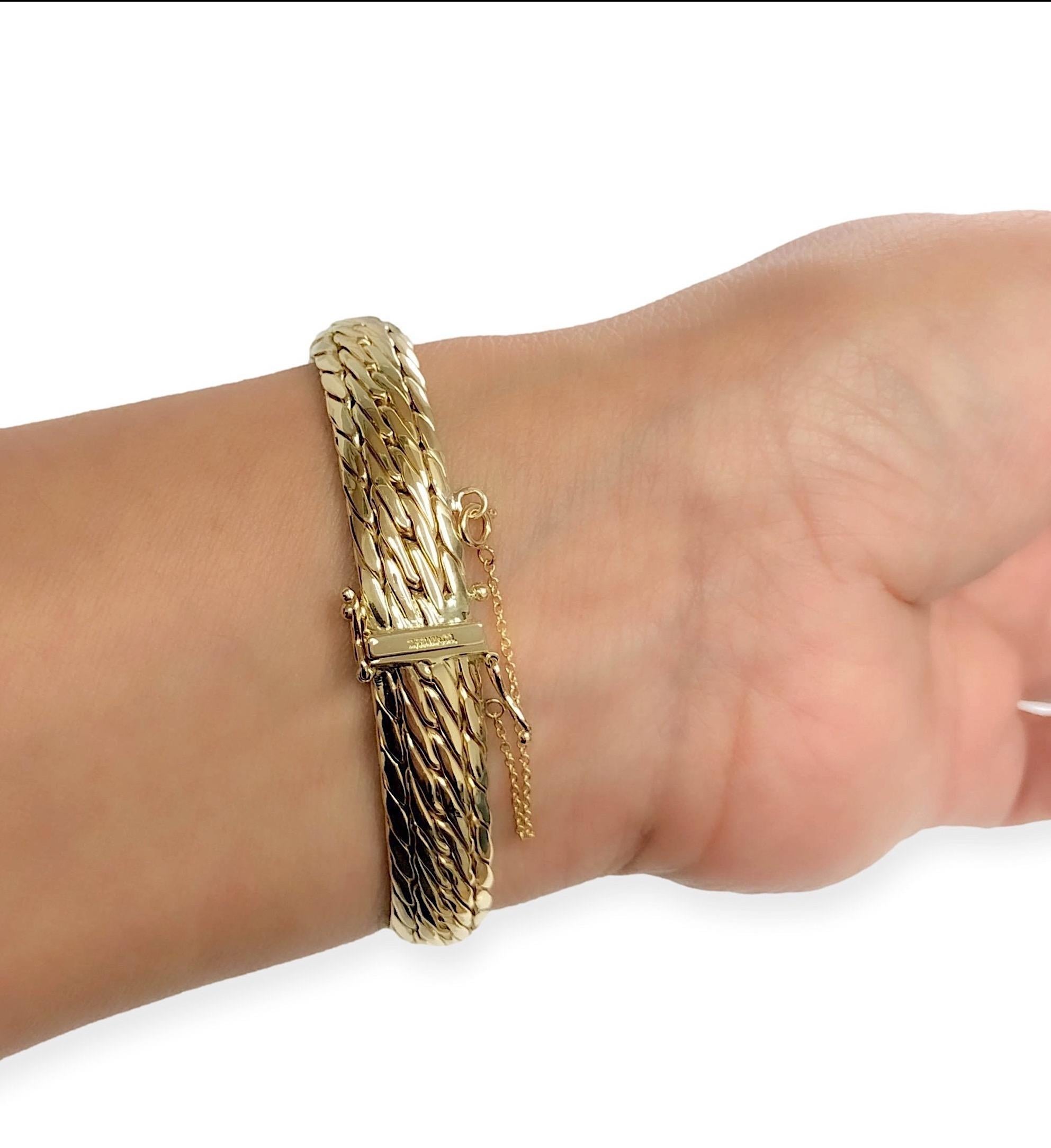Vintage Tiffany & Co. 18k Yellow Gold Weave Bracelet In Good Condition In New York, NY