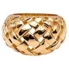 Vintage Tiffany & Co. 18k Gelbgold Woven Dome Ring