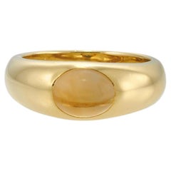 Vintage Tiffany & Co. 18KT Yellow Gold Cabochon Citrine Dome Ring