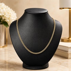 Vintage Tiffany & Co. 1960's 14k Gold 18" Beveled Edge Curb Chain Necklace