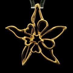 Vintage Tiffany & Co. 1985 Solid 18k Yellow Gold Open Work Star Pin Brooch
