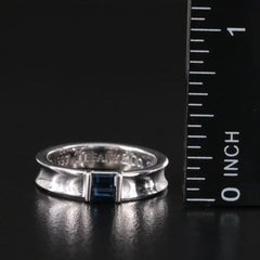 Vintage Tiffany & Co. 1997 18K Gold Blue Sapphire Band Ring