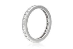 Vintage Tiffany & Co. 2.10 Carat Square Cut Diamond Eternity Band