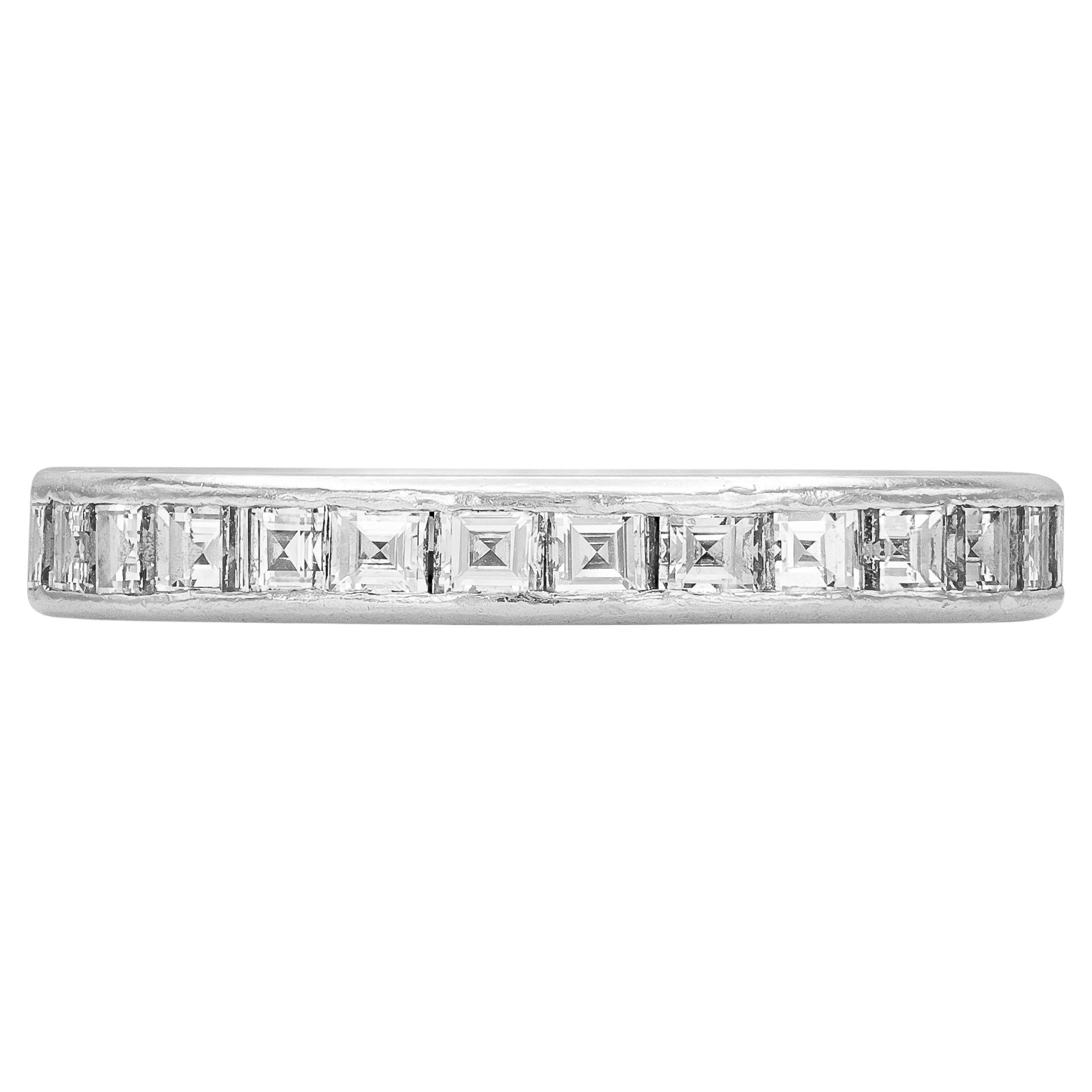 Vintage Tiffany & Co. 2,10 Quilates Diamante talla cuadrada Anillo de la Eternidad