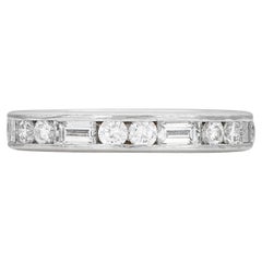 Vintage Tiffany & Co. 2.20 Carat Round and Baguette Cut Diamond Eternity Band