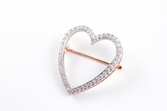 Vintage Tiffany & Co. 2.30 Carat Diamond Heart Brooch