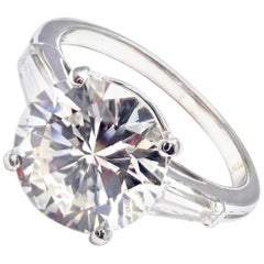 Vintage Tiffany & Co 2.48 Carat Diamond Clarity VS1 Color G Platinum Ring