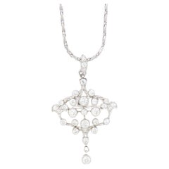 Vintage Tiffany & Co. 3 CaratPlatinum Diamond Necklace