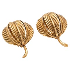 Vintage Tiffany & Co. 3-Leaf Ear Clips