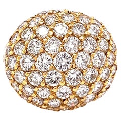 Vintage Tiffany & Co. 4.80 Carats Diamonds 18 Karat Gold Bombe Ring