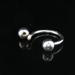Vintage Tiffany & Co 925 Silver Screwball Horseshoe Key Ring Charm Holder 925