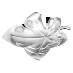 Vintage Tiffany & Co 925 Sterling Silver Maple Leaf Candy Nut Side Dish