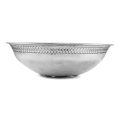 Vintage Tiffany & Co. 925 Sterling Silver Pierced Edge Bowl