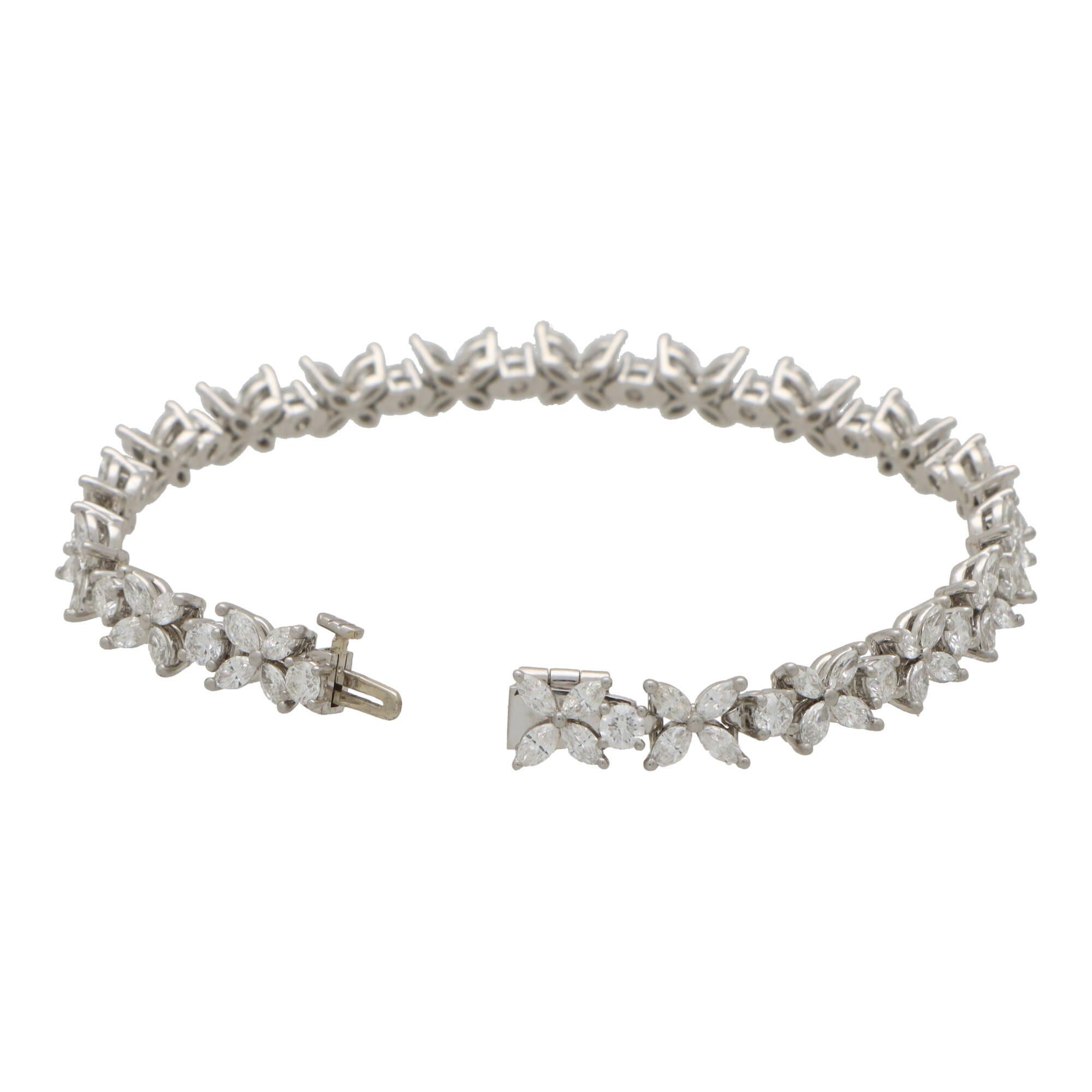 Women's or Men's Vintage Tiffany & Co. Alternating Diamond Bracelet and Necklace Set