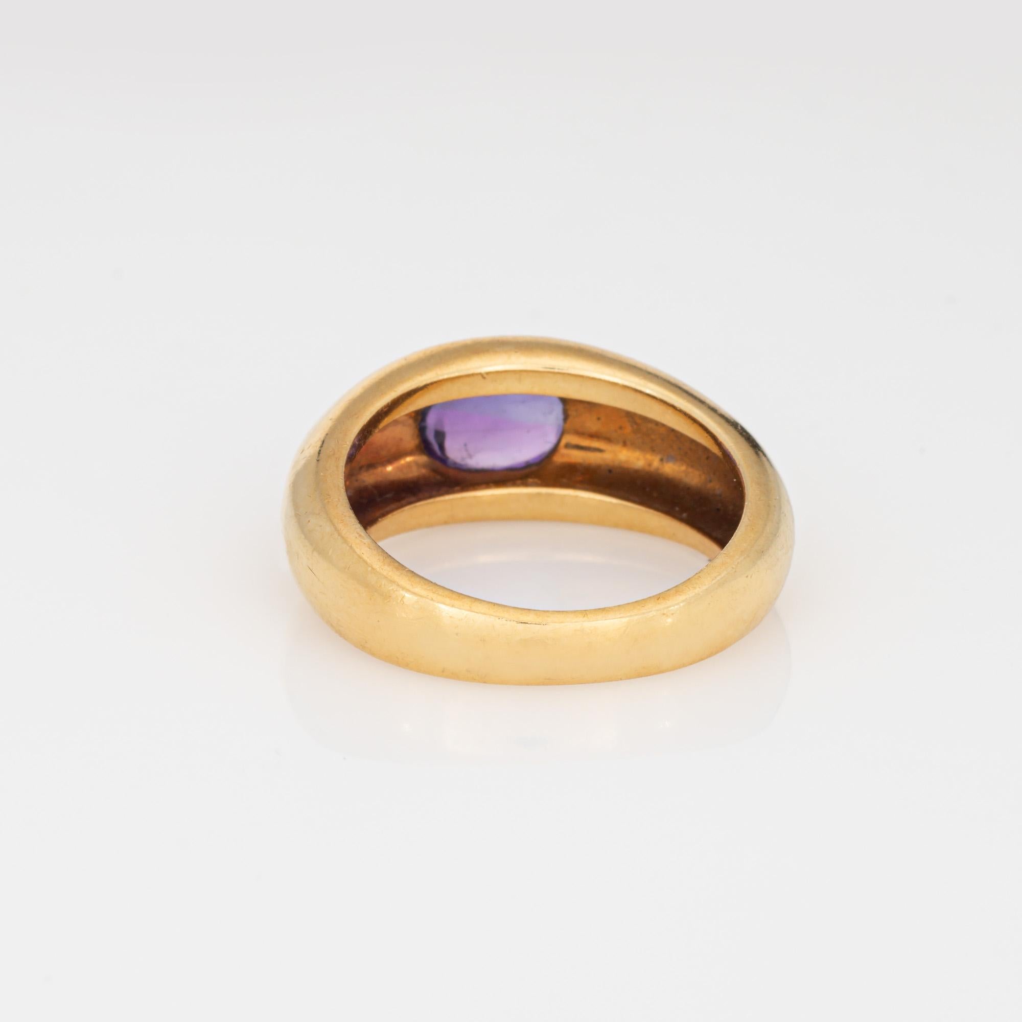 Vintage Tiffany & Co Amethyst-Ring 18k Gelbgold Gr. 6,5 Band Signierter Schmuck, Vintage im Zustand „Gut“ in Torrance, CA