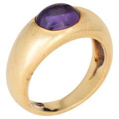 Vintage Tiffany & Co Amethyst-Ring 18k Gelbgold Gr. 6,5 Band Signierter Schmuck, Vintage