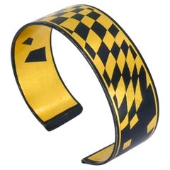 Vintage Tiffany & Co. Angela Cummings Brazalete de acero lacado en oro damasquinado
