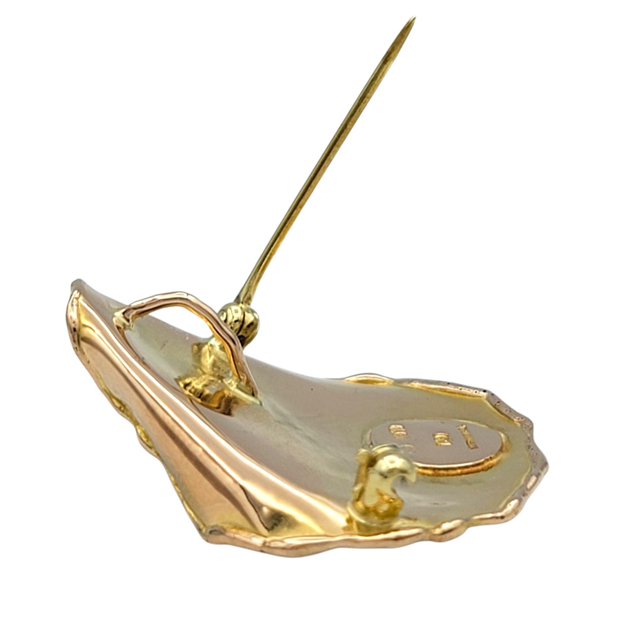 Vintage Tiffany & Co. Angela Cummings Rose Petal Brooch/Pendant in 18 Karat Gold For Sale 5