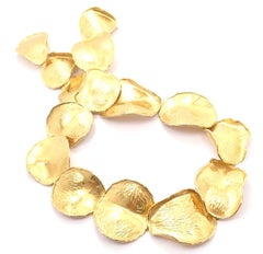 Vintage Tiffany & Co Angela Cummings Rose Petal Yellow Gold Necklace