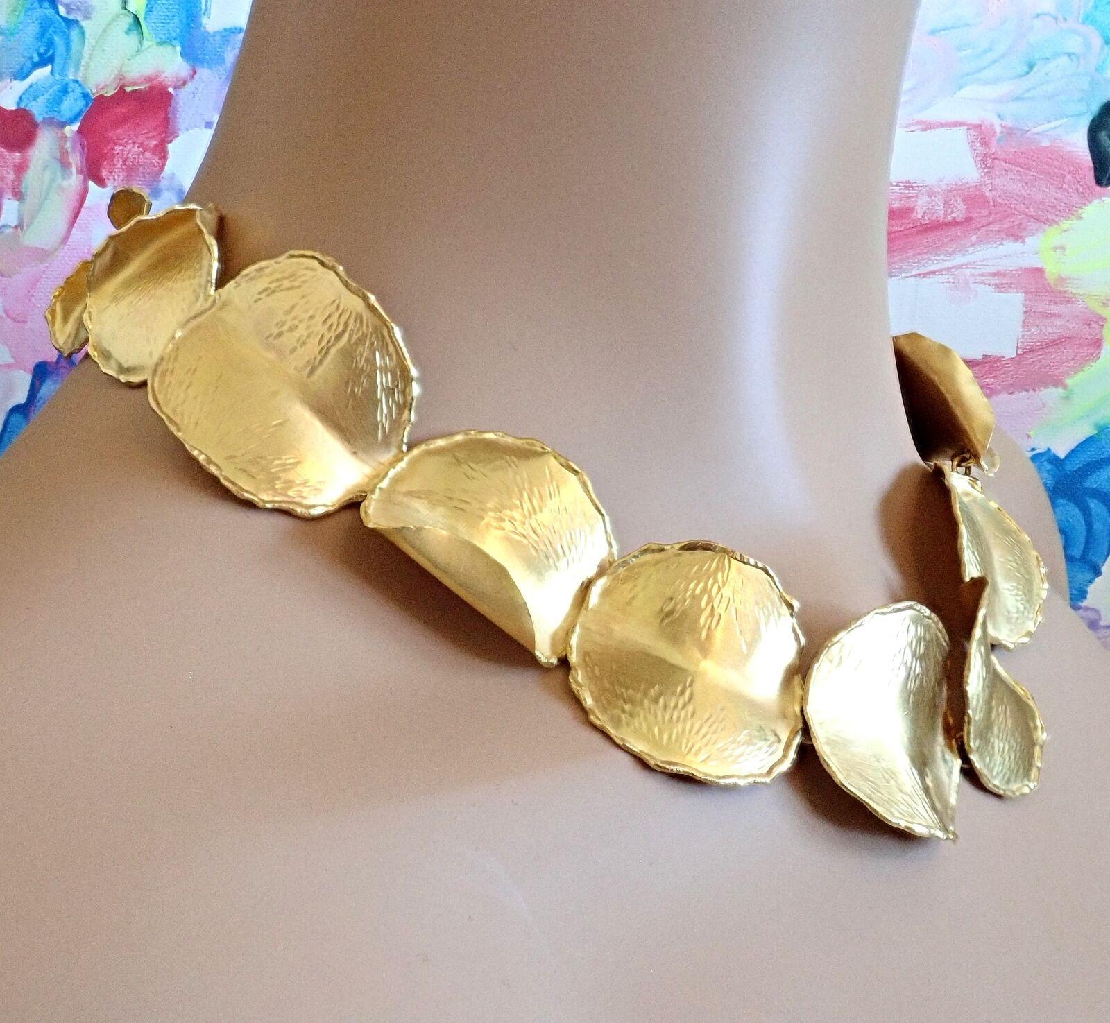 Vintage Tiffany & Co Angela Cummings Rose Petal Yellow Gold Necklace For Sale 4