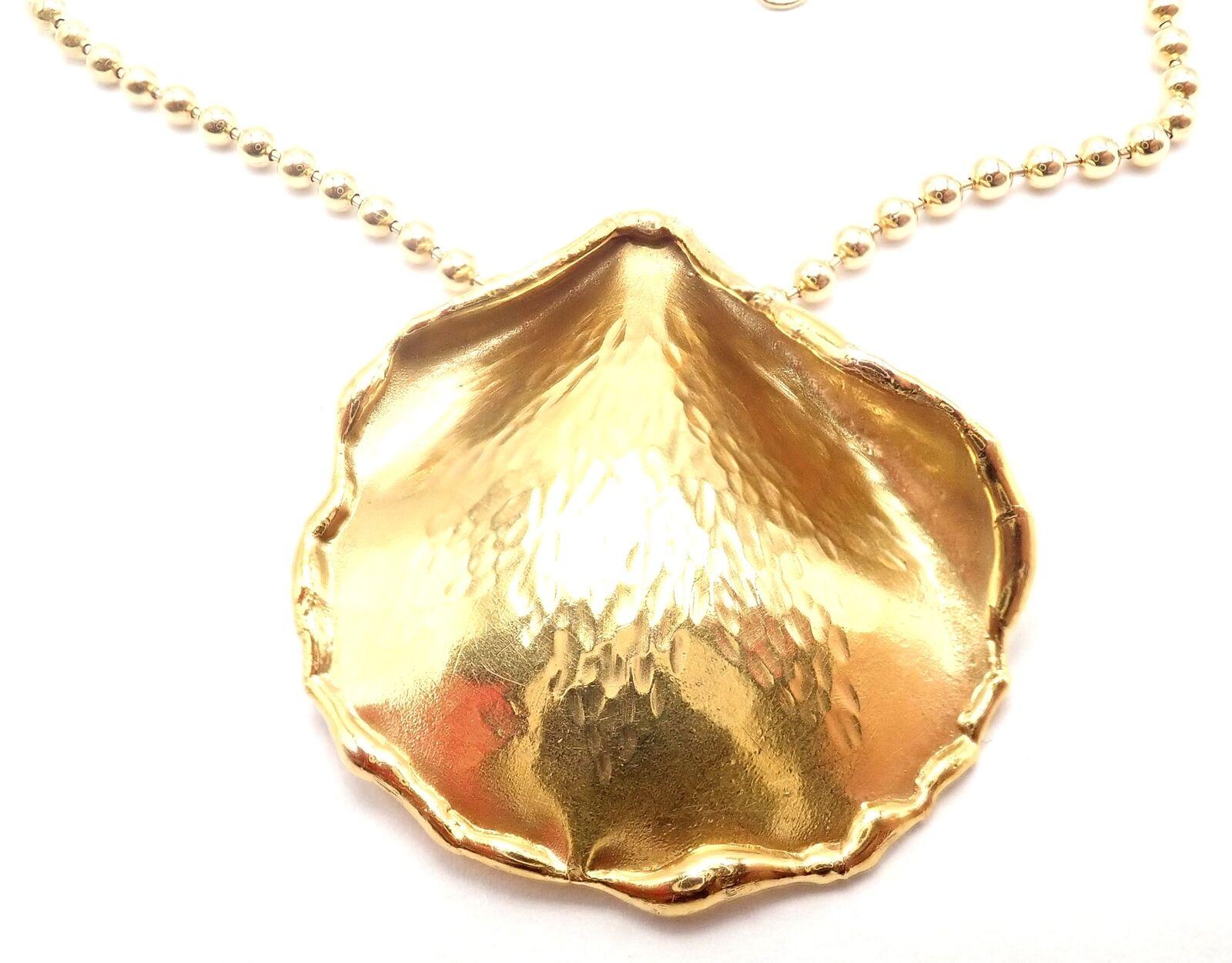 Vintage Tiffany & Co Angela Cummings Rose Petal Yellow Gold Pendant Necklace For Sale 2