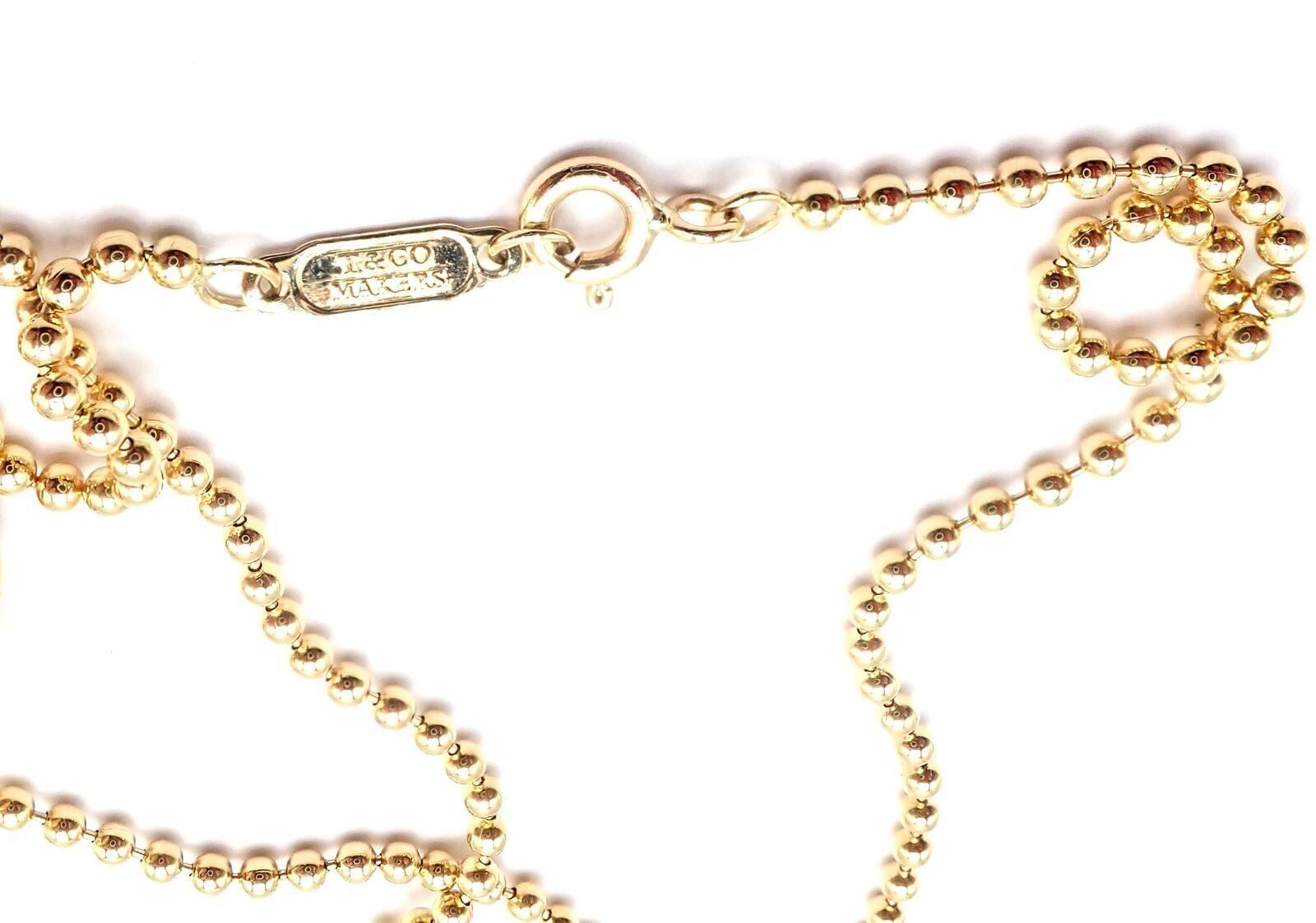 Vintage Tiffany & Co Angela Cummings Halskette mit Rosenblatt-Anhänger aus Gelbgold im Angebot 4