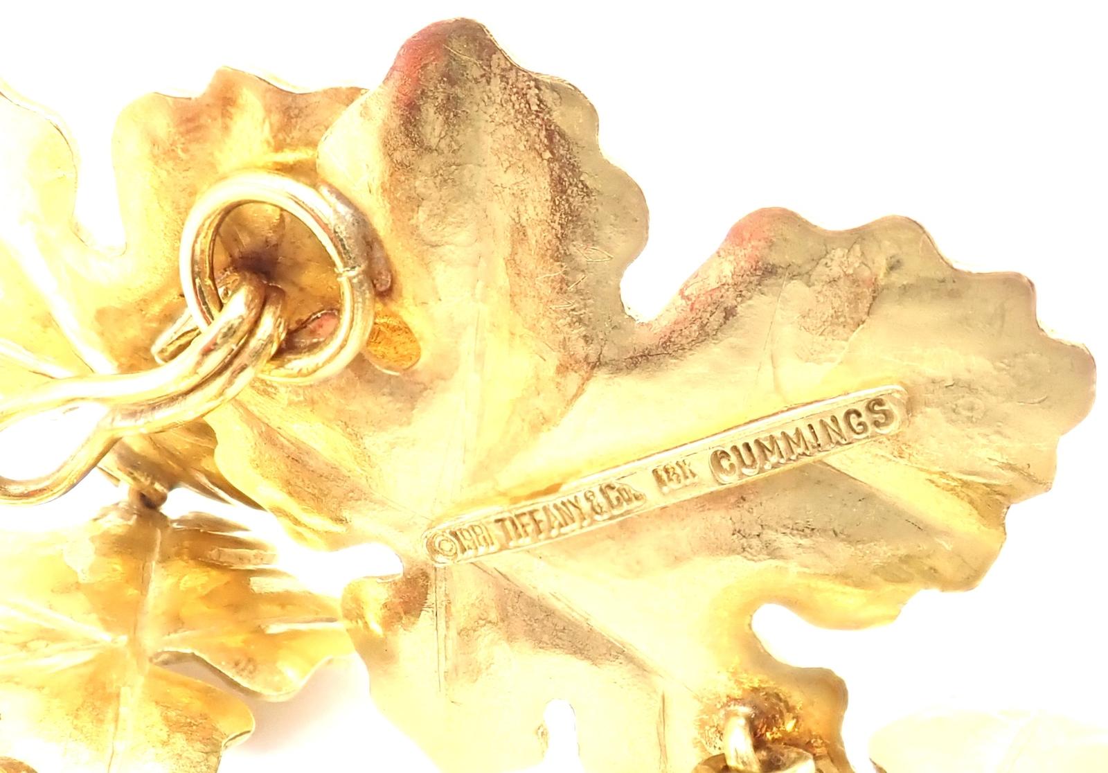 Vintage Tiffany & Co Angela Cummings Yellow Gold Leaf Necklace 1981 For Sale 4