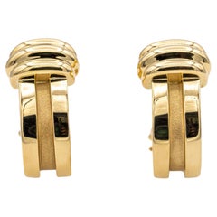 Vintage Tiffany & Co. Atlas Groove Range Earrings in 18K Yellow Gold