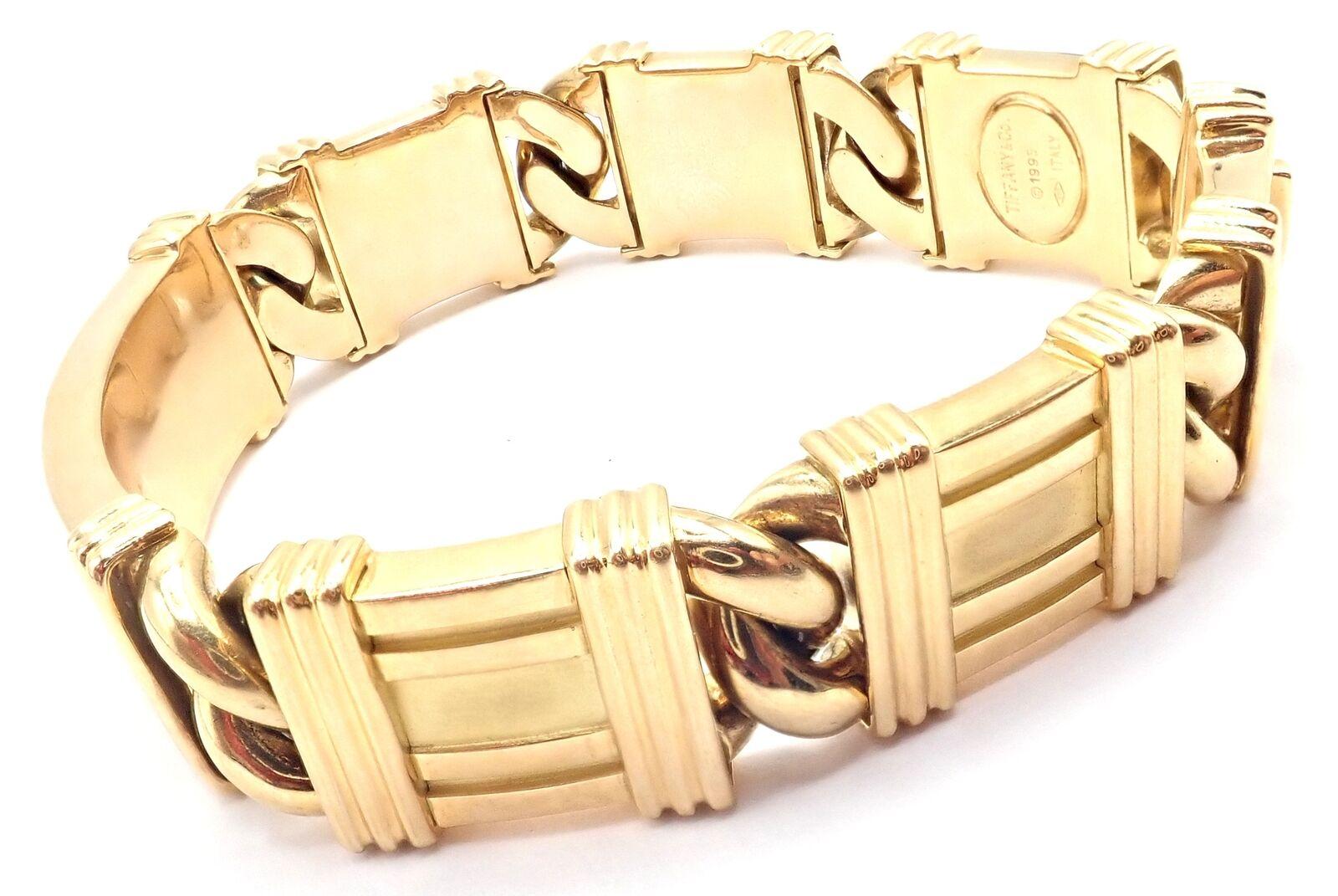 Vintage Tiffany & Co. Bracelet en or jaune A Link 1995 en vente 1