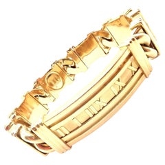 Tiffany & Co. d'epoca. Bracciale Atlas Link in oro giallo 1995