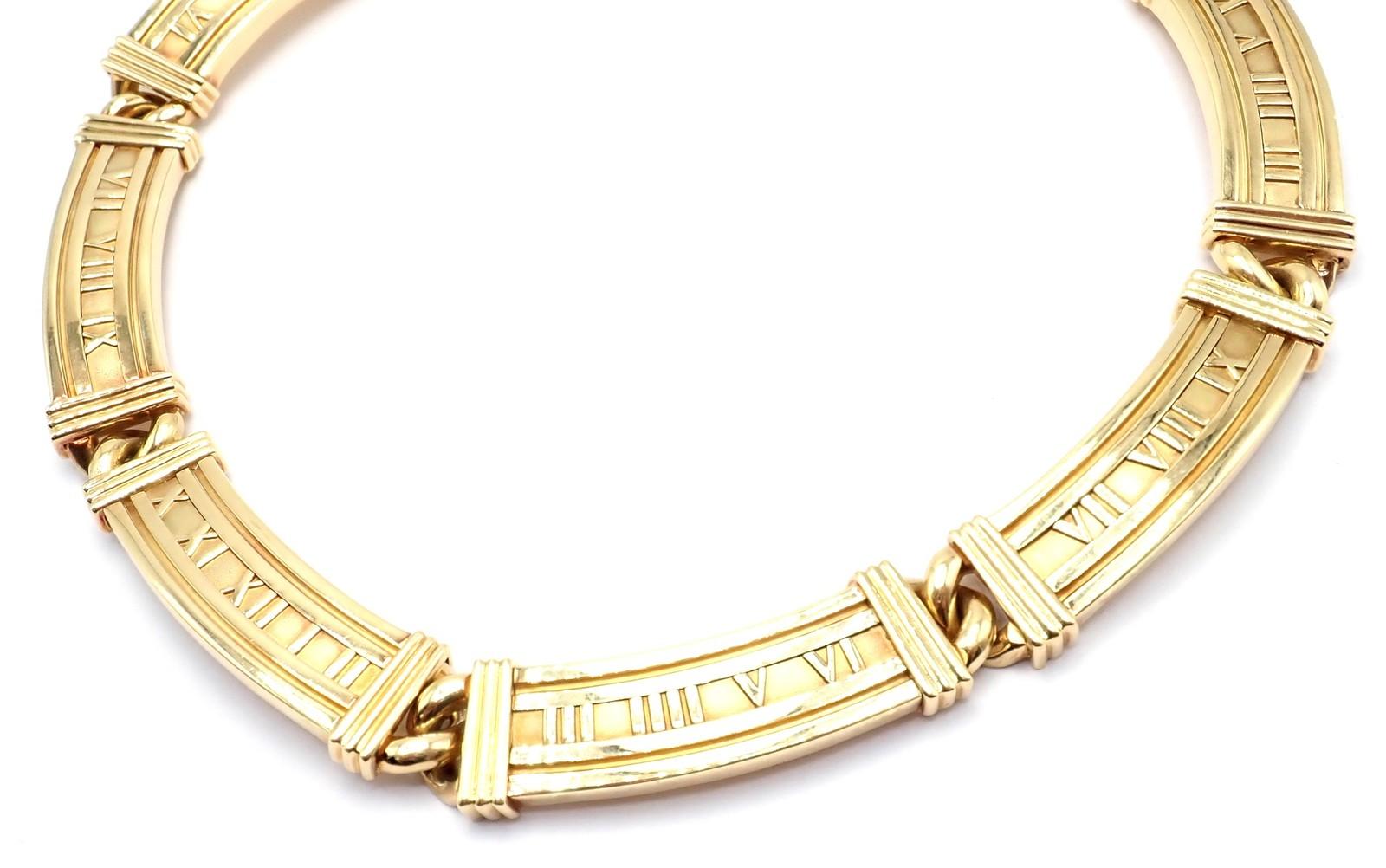 Tiffany & Co. d'epoca. Collana girocollo Atlas Link in oro giallo 1995 in vendita 6