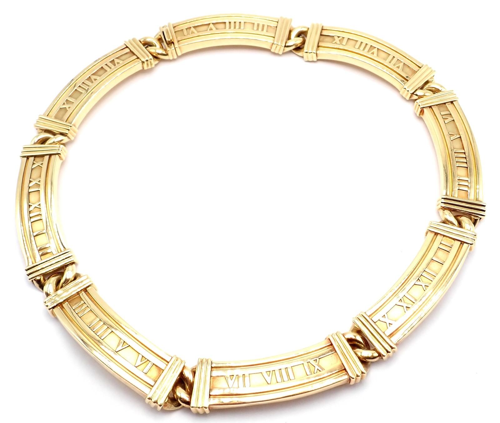 Tiffany & Co. d'epoca. Collana girocollo Atlas Link in oro giallo 1995 in vendita 8