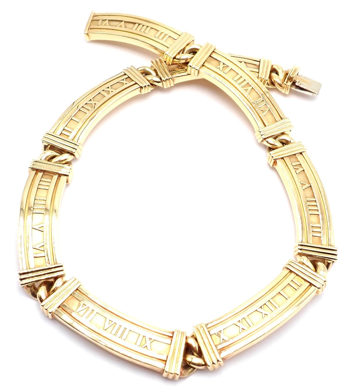 Tiffany & Co. d'epoca. Collana girocollo Atlas Link in oro giallo 1995 in vendita 9