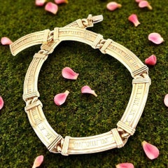 Vintage Tiffany & Co. Atlas Link Yellow Gold Collar Choker Necklace 1995