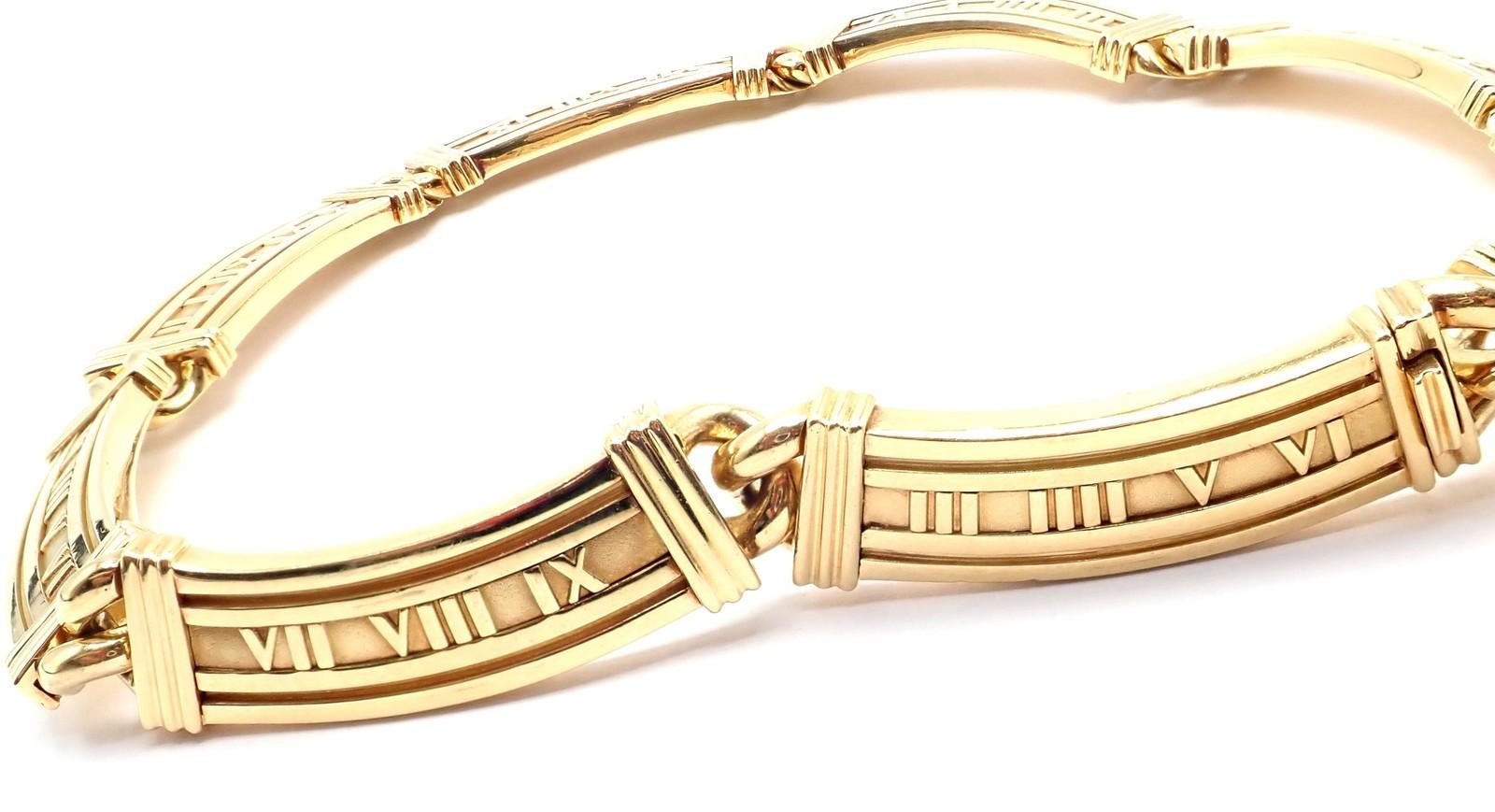 da uomo o donna Tiffany & Co. d'epoca. Collana girocollo Atlas Link in oro giallo 1995 in vendita