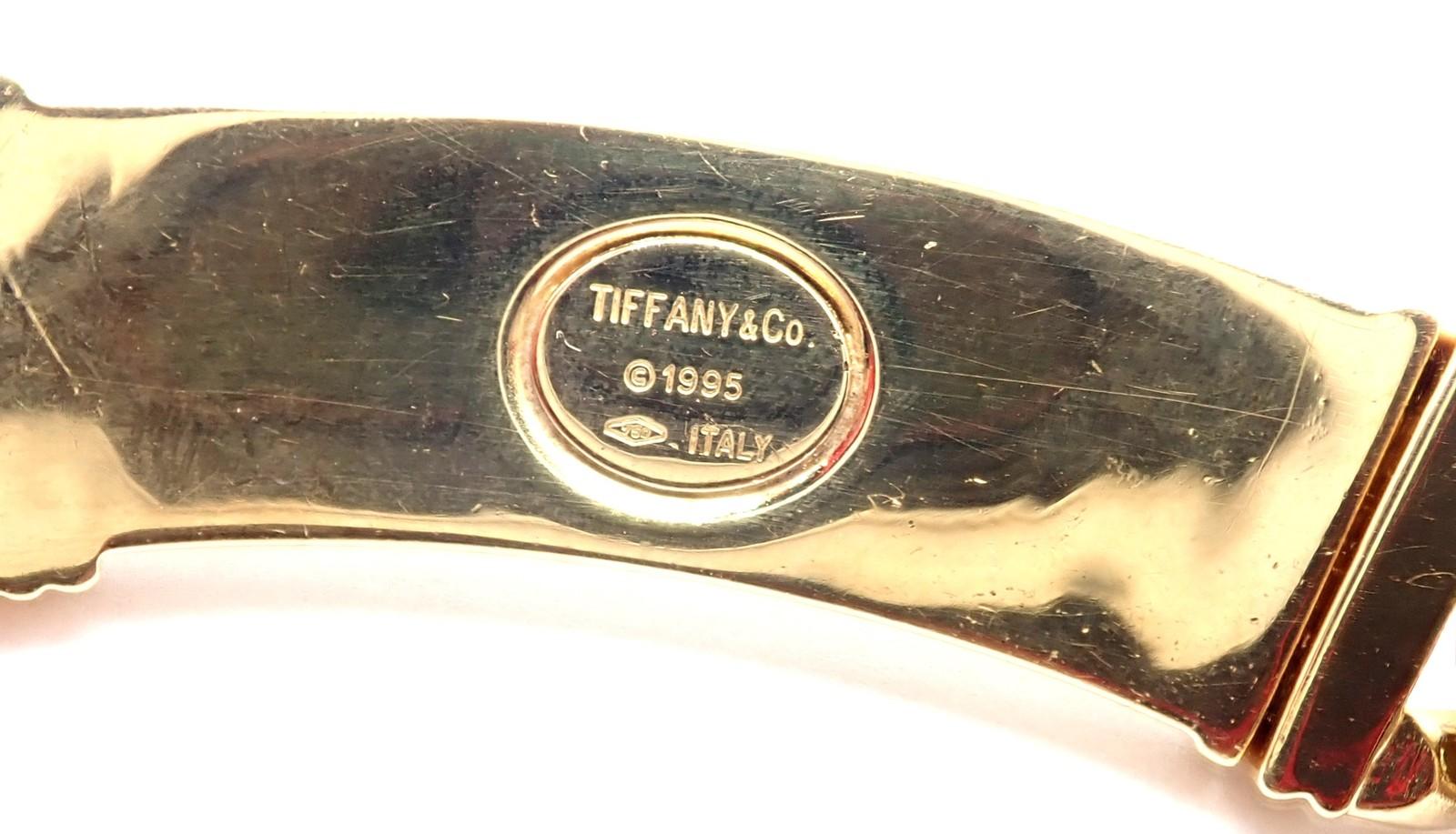 Tiffany & Co. d'epoca. Collana girocollo Atlas Link in oro giallo 1995 in vendita 1