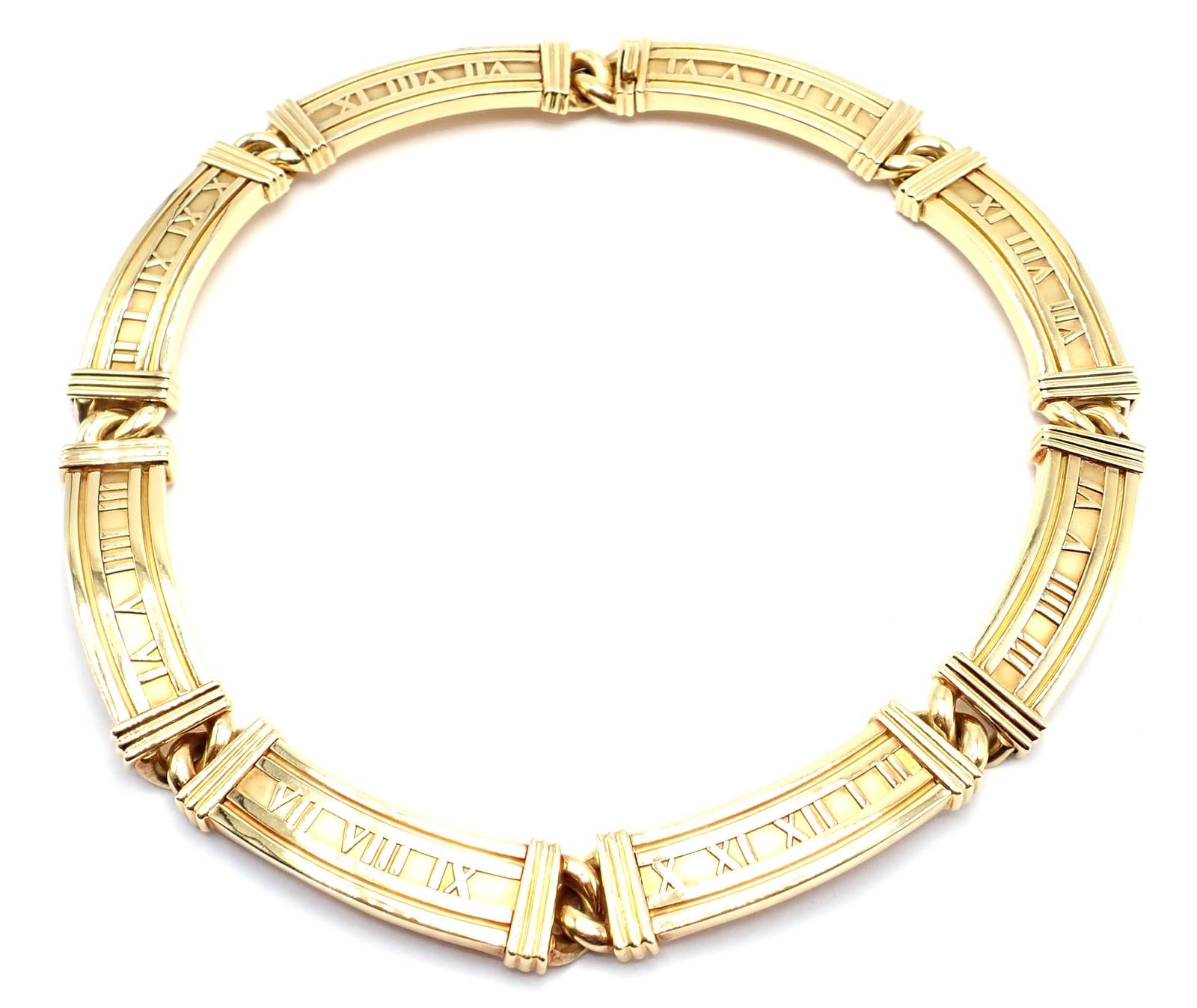 Tiffany & Co. d'epoca. Collana girocollo Atlas Link in oro giallo 1995 in vendita 5