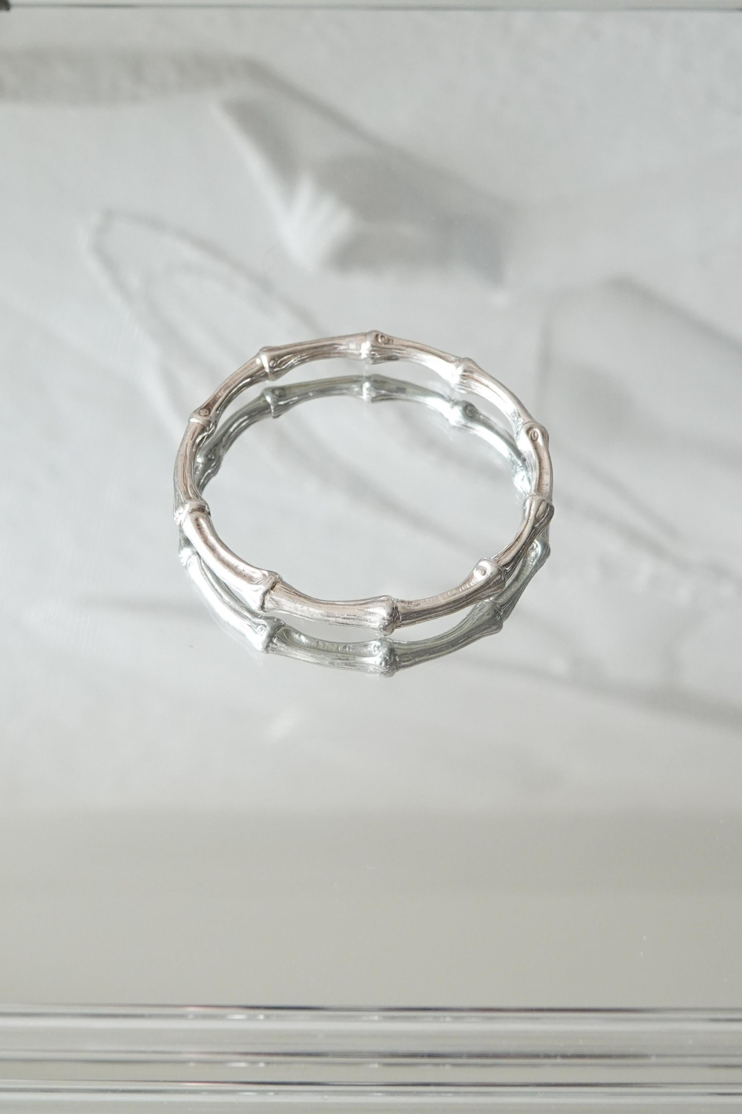 Vintage Tiffany and Co. Bamboo Motif 925 Sterling Silver Bangle