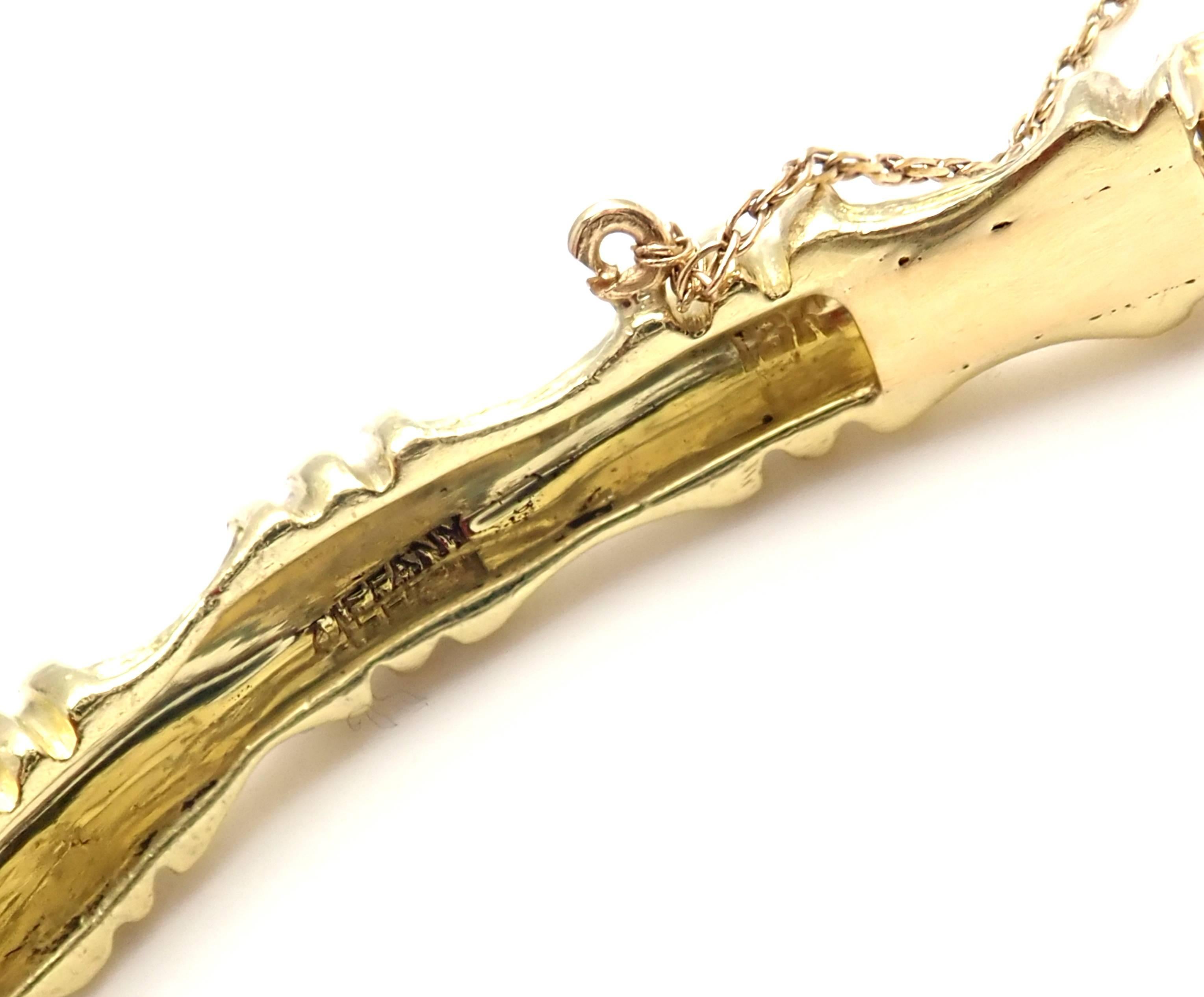 Vintage Tiffany & Co. Bamboo Yellow Gold Bangle Bracelet 1