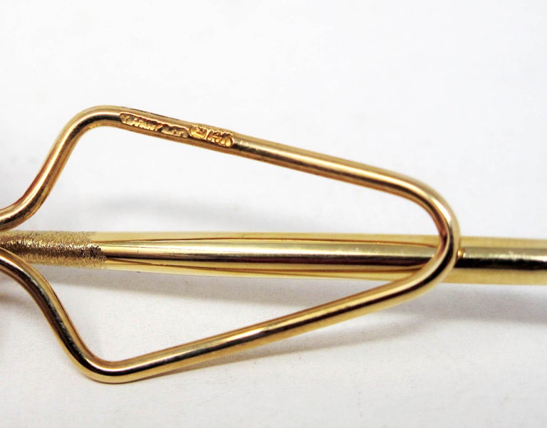 Vintage Tiffany and Co. Pince à billets / pince à cravate de baseball en or  jaune 14 carats avec boîte En vente sur 1stDibs
